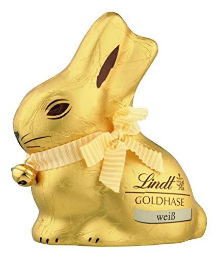 Lindt Schokolade GOLDHASE | 4 x 100 g GOLDHASE | Weiße Premium Schokolade in Hasenform zu Ostern | Osterschokolade | Schokoladengeschenk | Schokoladenhase | Osterhase von Lindt