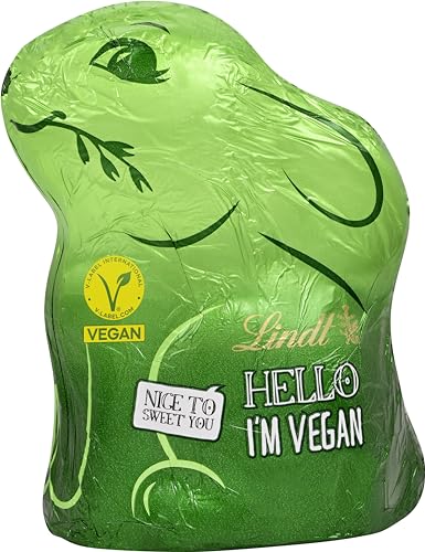 Lindt Schokolade HELLO Bunny Vegan | 80 g | Vegane Geschmackskomposition mit Kakao zu Ostern | Vegane Schokolade | Osterschokolade | Schokoladenhase | Osterhase von Lindt