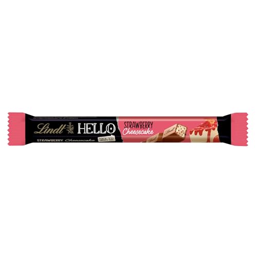 Lindt Schokolade HELLO Sticks Strawberry Cheesecake | 37 g | Vollmilch-Schokoladen Sticks mit Erdbeer-Quarkcrème-Füllung | Schokoladengeschenk | Schokoriegel Lindt Schokolade HELLO Sticks Strawberry Cheesecake | 37 g | Vollmilch-Schokoladen Sticks mit Erdbeer-Quarkcrème-Füllung | Schokoladengeschenk | Schokoriegel von Lindt
