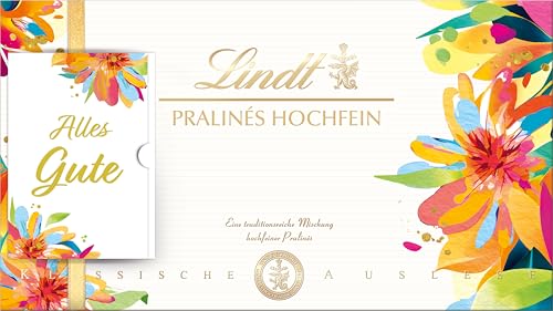 Lindt Schokolade - Hochfein Pralinen | 200 g | Pralinés-Schachtel mit 20 Pralinen in 10 köstlichen Sorten mit und ohne Alkohol im Frühlings-Design | Pralinengeschen, Verpackung kann variieren von Lindt