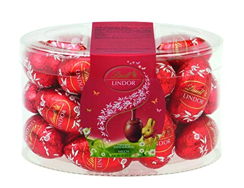Lindt Schokolade LINDOR-Eier Vollmilch 1 x 450 g LINDOR Eier mit unendlich zartschmelzender Füllung Oster Schokoladengeschenk Ostereier Schokoeier von Lindt