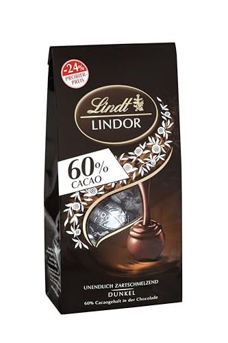 Lindt Schokolade LINDOR Kugeln 60% Kakao Extra Dunkel | 137 g Beutel | ca. 10 Kugeln feinherbe Schokolade mit zartschmelzender Füllung | Pralinen-Geschenk | Probierpreis Aktion Lindt Schokolade LINDOR Kugeln 60% Kakao Extra Dunkel | 137 g Beutel | ca. 10 Kugeln feinherbe Schokolade mit zartschmelzender Füllung | Pralinen-Geschenk | Probierpreis Aktion von Lindt
