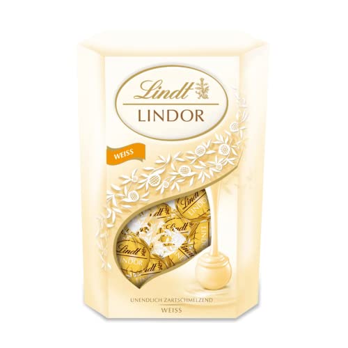 Lindt Schokolade LINDOR Kugeln Weiß | 500 g | ca. 40 Kugeln Weiße Schokolade mit unendlich zartschmelzender Füllung im süßen Cornet | Pralinen Geschenk | Schokoladen Geschenk Lindt Schokolade LINDOR Kugeln Weiß | 500 g | ca. 40 Kugeln Weiße Schokolade mit unendlich zartschmelzender Füllung im süßen Cornet | Pralinen Geschenk | Schokoladen Geschenk von Lindt