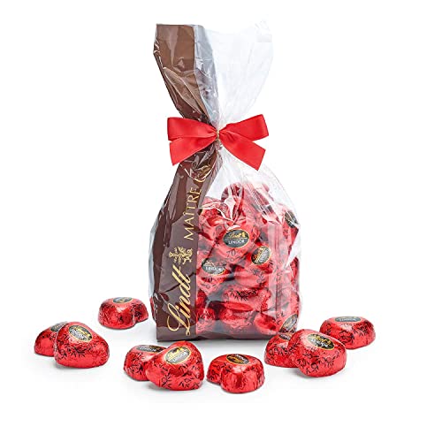 Lindt Schokolade LINDOR Schokoladenherzen | 500 g | Ca. 35 Herzen aus dunkler Schokolade (70 %) mit zartschmelzender Füllung | Pralinengeschenk | Schokoladengeschenk von Lindt
