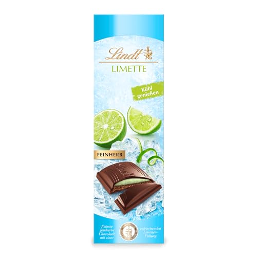 Lindt Schokolade Limette | 100 g Tafel | Feinste Zartbitter-Schokolade mit einer erfrischenden Limetten-Füllung | Kühl genießen | Schokoladentafel | Schokoladengeschenk | Dunkle Schokolade von Lindt