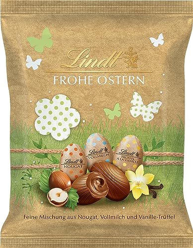 Lindt Schokolade Mini Eier Nature Edition | 100 g | Feine Mischung aus Nougat, Vollmilch und Vanille Trüffel Eiern | Osterschokolade | Schokoladengeschenk Lindt Schokolade Mini Eier Nature Edition | 100 g | Feine Mischung aus Nougat, Vollmilch und Vanille Trüffel Eiern | Osterschokolade | Schokoladengeschenk von Lindt