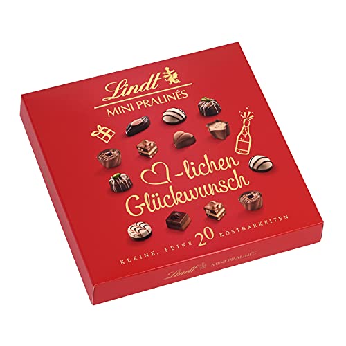 Lindt Schokolade - Mini Geburtstag Pralinés | 12 x 100 g | Pralinen-Schachtel mit je 20 Pralinen in 9 köstlichen Sorten | Pralinengeschenk | Schokoladengeschenk von Lindt