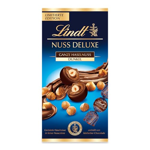 Lindt Schokolade NUSS DELUXE Kugeln Dunkle Haselnuss | 98g Beutel | Geröstete Haselnüsse in feiner Nusscrème umhüllt von dunkler, feinschmelzender Schokolade | Pralinengeschenk | Schokoladengeschenk Lindt Schokolade NUSS DELUXE Kugeln Dunkle Haselnuss | 98g Beutel | Geröstete Haselnüsse in feiner Nusscrème umhüllt von dunkler, feinschmelzender Schokolade | Pralinengeschenk | Schokoladengeschenk von Lindt