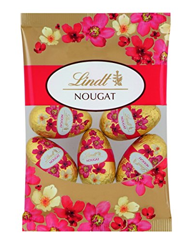 Lindt Schokolade Nougat Eier Blumen Edition | 5 x 90 g | Eier aus zartem Haselnuss-Nougat in Alpenvollmilch-Schokolade | Oster Schokolade | Schokoladengeschenk | Ostereier | Schokoeier von Lindt