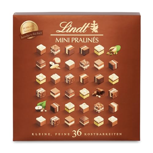 Lindt Schokolade - Nougat Mini Pralinés | 165 g | -Schachtel mit 36 Pralinen in 9 ausgewählten, exquisiten | Pralinengeschenk | Schokoladengeschenk | 1er Pack von Lindt