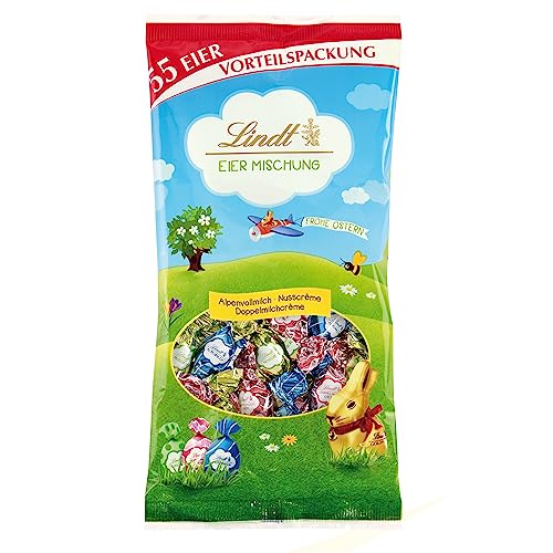 Lindt Schokolade Osterbeutel Mix | 288 g | Eiermischung mit 25 x Alpenmilch Mini Ei, 15 x Double Lait Mini Ei, 15 x Nusscreme Mini Ei | Oster Schokolade für Kinder | Schokoladengeschenk | Ostereier Lindt Schokolade Osterbeutel Mix | 288 g | Eiermischung mit 25 x Alpenmilch Mini Ei, 15 x Double Lait Mini Ei, 15 x Nusscreme Mini Ei | Oster Schokolade für Kinder | Schokoladengeschenk | Ostereier von Lindt