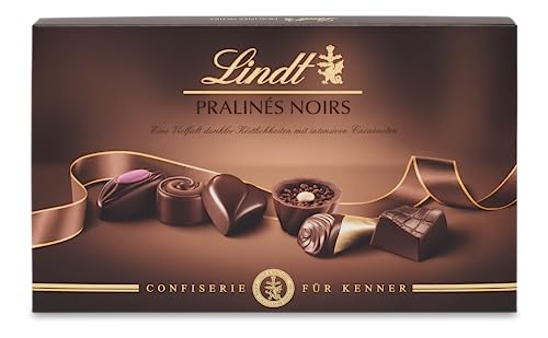 Lindt Schokolade - Pralinen Für Kenner Noirs | 200 g | Pralinés-Schachtel mit 20 Pralinen aus exquisiter dunkler Schokolade in 6 köstlichen Sorten | Pralinengeschenk | Schokoladengeschenk von Lindt