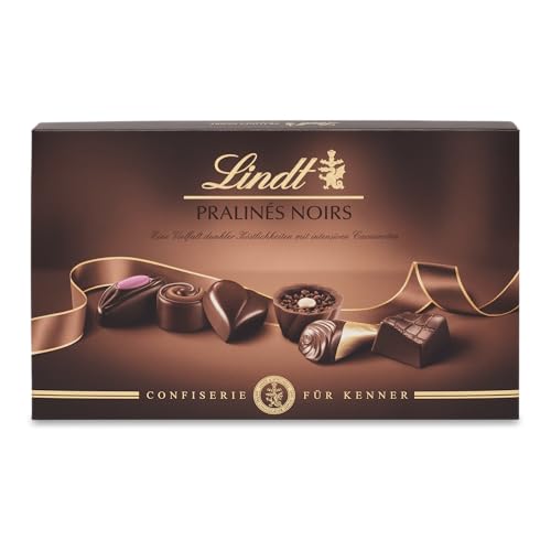 Lindt Schokolade - Pralinen Für Kenner Noirs | 200 g | Pralinés-Schachtel mit 20 Pralinen aus exquisiter dunkler Schokolade in 6 köstlichen Sorten | Pralinengeschenk | Schokoladengeschenk von Lindt