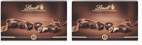 Lindt Schokolade - Pralinen Für Kenner Noirs | 200 g | Pralinés-Schachtel mit 20 Pralinen aus exquisiter dunkler Schokolade in 6 köstlichen Sorten | Pralinengeschenk | Schokoladengeschenk von Lindt