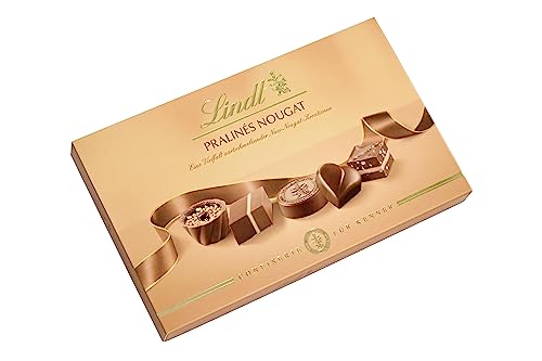Lindt Schokolade - Pralinen Für Kenner Nougat | 125 g | Pralinés-Schachtel mit 12 feinen, zartschmelzenden Nuss-Nougat Kreationen in 6 Sorten | Pralinengeschenk | Schokoladengeschenk von Lindt