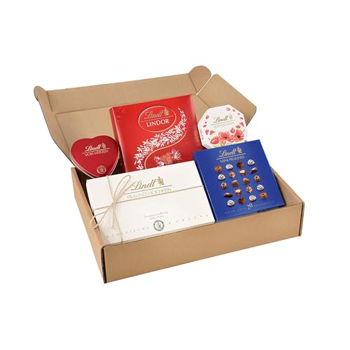 Lindt Schokolade Pralinen Geschenke Set | 477g | 5 Schachteln Lindt Pralinés in den Varianten Hochfein, Mini Pralinés, LINDOR Präsent, Kleiner Dank, Von Herzen | Pralinengeschenk | Schokoladengeschenk Lindt Schokolade Pralinen Geschenke Set | 477g | 5 Schachteln Lindt Pralinés in den Varianten Hochfein, Mini Pralinés, LINDOR Präsent, Kleiner Dank, Von Herzen | Pralinengeschenk | Schokoladengeschenk von Lindt