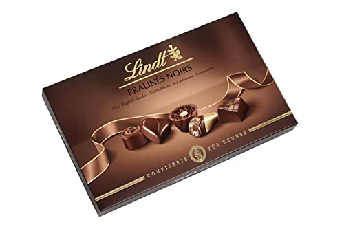 Lindt Schokolade - Pralinen Noirs | 125 g | Pralines-Schachtel mit 13 Pralinen aus exquisiter dunkler Schokolade in 6 köstlichen Sorten | Pralinengeschenk | Schokoladengeschenk von Lindt