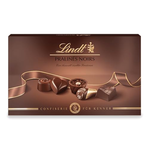 Lindt Schokolade - Pralinen Noirs | 125 g | Pralines-Schachtel mit 13 Pralinen aus exquisiter dunkler Schokolade in 6 köstlichen Sorten | Pralinengeschenk | Schokoladengeschenk von Lindt