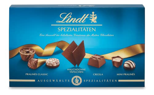 Lindt Schokolade - Pralinen Spezialitäten | 125 g | Pralinés-Schachtel mit 15 feinsten Pralinen-Kreationen in 12 köstlichen Sorten mit und ohne Alkohol | Pralinengeschenk | Schokoladengeschenk von Lindt