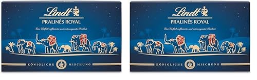 Lindt Schokolade - Royal Pralinen | 300 g | Pralinés-Schachtel mit 30 feinsten Pralinen in 15 königlichen Sorten mit und ohne Alkohol | Pralinengeschenk | Schokoladengeschenk (Packung mit 2) von Lindt