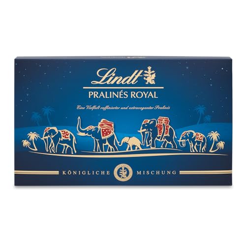 Lindt Schokolade - Royal Pralinen | 300 g | Pralinés-Schachtel mit 30 feinsten Pralinen in 15 königlichen Sorten mit und ohne Alkohol | Pralinengeschenk | Schokoladengeschenk von Lindt