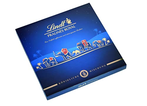 Lindt Schokolade - Royal Pralinen | 500 g | Pralinés-Schachtel mit 50 feinsten Pralinen in 21 königlichen Sorten mit und ohne Alkohol | Pralinengeschenk | Schokoladengeschenk von Lindt