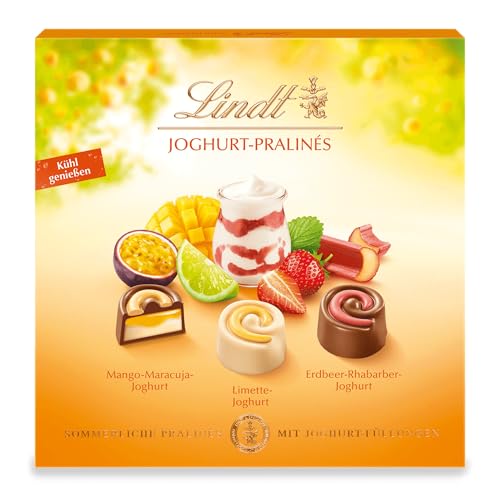 Lindt Schokolade - Sommer Joghurt-Pralinés | 150 g | Pralinen-Schachtel mit je 16 Pralinen in 3 köstlichen Sorten ohne Alkohol | Pralinengeschenk | Schokoladengeschenk Lindt Schokolade - Sommer Joghurt-Pralinés | 150 g | Pralinen-Schachtel mit je 16 Pralinen in 3 köstlichen Sorten ohne Alkohol | Pralinengeschenk | Schokoladengeschenk von Lindt