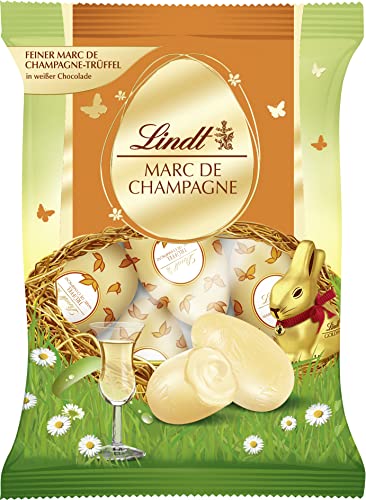 Lindt Schokolade Trüffel Eier | 3 x 90 g | Feinster Marc de Champagne-Trüffel in weißer Schokolade | Oster Schokolade | Schokoladengeschenk | Ostereier | Schokoeier von Lindt