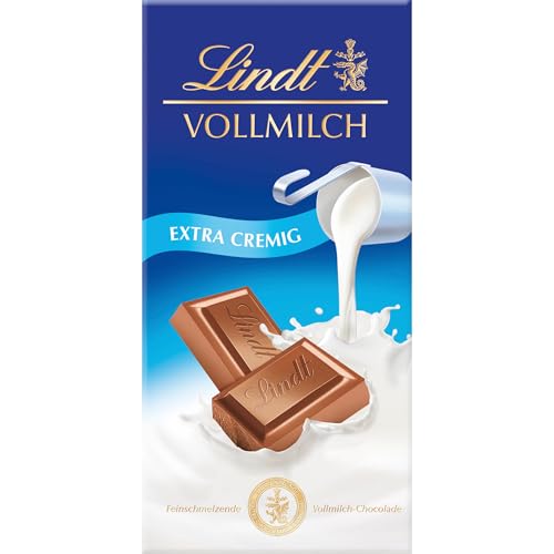 Lindt Schokolade Vollmilch | 100g Tafel | Aus zartschmelzender Vollmilch-Schokolade | Schokoladentafel | Schokoladengeschenk Lindt Schokolade Vollmilch | 100g Tafel | Aus zartschmelzender Vollmilch-Schokolade | Schokoladentafel | Schokoladengeschenk von Lindt