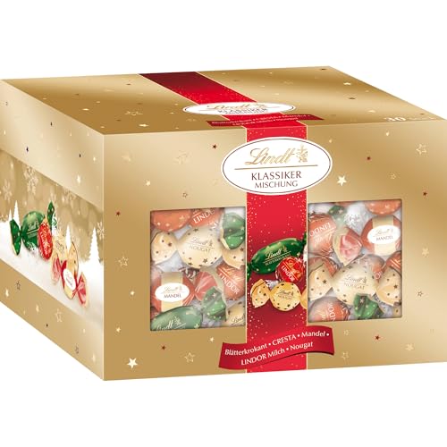 Lindt Schokolade Weihnachten -Klassiker Mix | 12 x 450 g Köcher | 3 köstliche Spezialitäten: Cresta, Nougat, Blätterkrokant, Lindor, Mandel | Weihnachtsschokolade Lindt Schokolade Weihnachten -Klassiker Mix | 12 x 450 g Köcher | 3 köstliche Spezialitäten: Cresta, Nougat, Blätterkrokant, Lindor, Mandel | Weihnachtsschokolade von Lindt