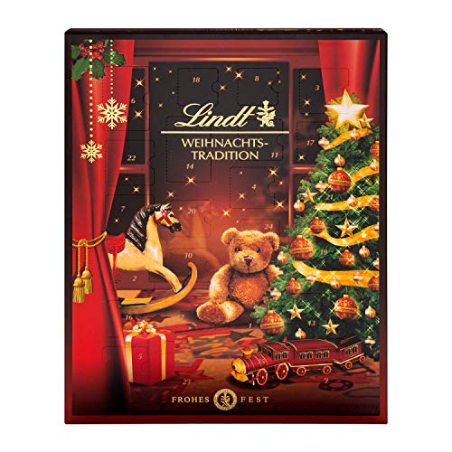 Lindt Schokolade Weihnachts Tradition Adventskalender 2023 | 253 g | 24 verschiedene Pralinen- und Überraschungen | für die Weihnachtszeit |Geschenk von Lindt