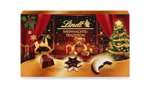 Lindt Schokolade Weihnachts-Tradition Pralinés 2023 | 137 g | 6 weihnachtliche Pralinen in 3 verschiedenen Sorten | Schokoladen-Geschenk zu Weihnachten | Pralinen-Geschenk von Lindt