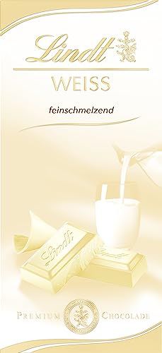 Lindt Schokolade Weiß | 100 g Tafel | Feinschmelzende weiße Schokolade | Schokoladentafel | Schokoladengeschenk von Lindt