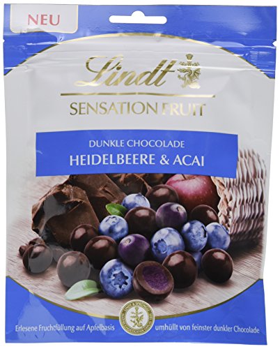 Lindt Sensation Fruit, Heidelbeere & Acai, 4er Pack (4 x 150 g) von Lindt