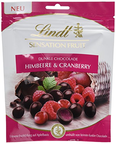 Lindt Sensation Fruit, Himbeere & Cranberry, 4er Pack (4 x 150 g) von Lindt