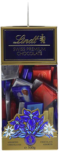 Lindt Swiss Geschenkbox Napolitains, ca. 70 x Mini Schokoladentäfelchen pro Box, 2er Pack (2 x 500 g) von Lindt
