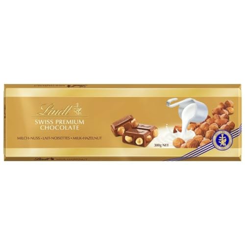 Lindt Swiss Premium Milchschokolade - Hazelnut (300 g) - Packung mit 2 von Lindt