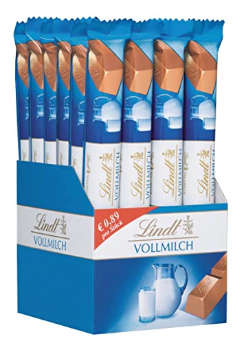 Lindt Schokolade LINDOR Vollmilch Schokoladen-Sticks | 24 x 40g Schokoladenriegel | Zartschmelzende Alpenvollmilch-Schokolade | Pralinen-Geschenk | Schokoladen-Geschenk | Großpackung von Lindt