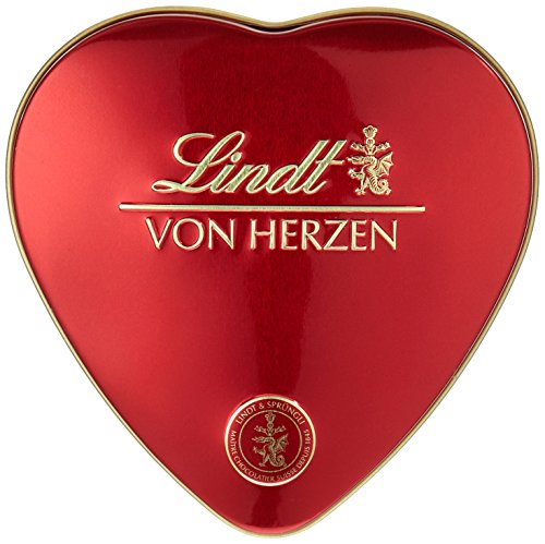 Lindt Schokolade Von Herzen Pralinen, liebevolle Pralinenmischung in Herz-Dose, Pralinen Geschenk für Ihre Liebsten, glutenfrei, 10er Pack (10 x 30g) von Lindt