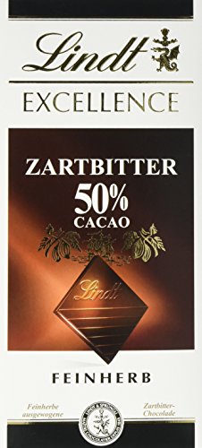 Lindt & Sprüngli Excellence Zartbitter 50%, 4er Pack (4 x 100 g) von Lindt