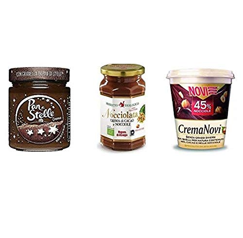 TESTPAKET Crema Spalmabile streichfähige Schokolade Haselnussschokolade 3 Stück ( Rigoni di Asiago - Pan di stelle - Novi -) von Lindt