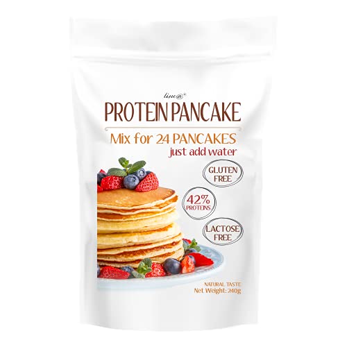 LINE@ PROTEIN PANCAKES | Zubereitung für 24 PANCAKES | LOW SUGAR | GLUTEN FREE | LACTOSE FREE | 240g NATURALer Geschmack von Line@Diet