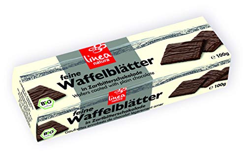 Bio feine Waffelblätter in Zartbitter Schokolade, 100g von Linea Natura