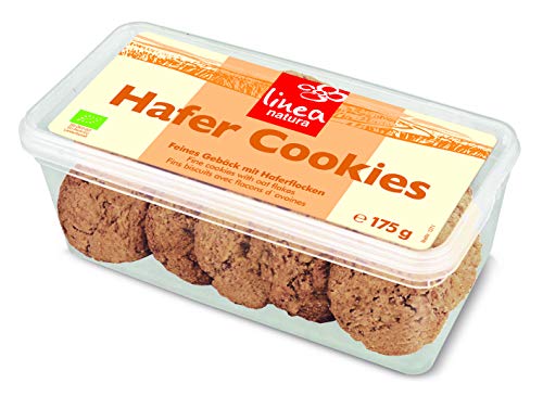 Linea Natura Bio Hafer Cookies, Kekse in wiederverschließbarer Box, 4 Packungen, 4 x 175g von Linea Natura