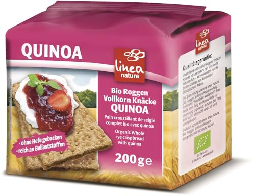 Linea Natura Bio Quinoa Vollkorn Knäcke, Knäckebrot, ohne Hefe gebacken, Bio, 200g von Linea Natura