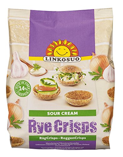 Linkosuo - Sour Cream Rye Crisps Roggen-Crisps - 150g von Linkosuo