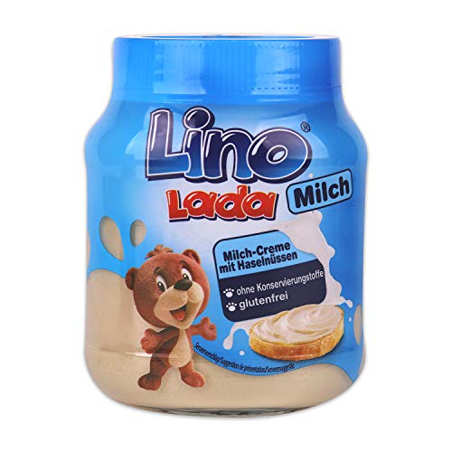 Podravka Lino Lada Milk Haselnuss-Creme, Feiner Brotaufstrich aus Haselnüssen und Milch, (1 x 350g) von Lino Lada