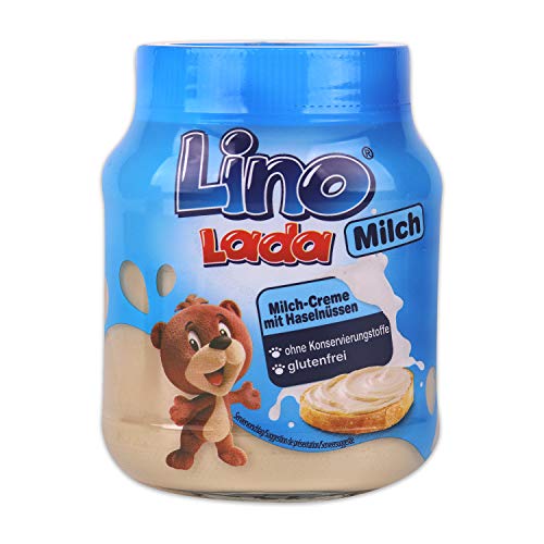 Podravka Lino Lada Milk Haselnuss-Creme, Feiner Brotaufstrich aus Haselnüssen und Milch, (1 x 400 g) von Lino Lada