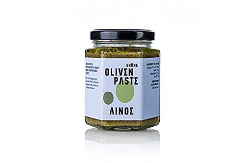 Oliven-Paste - Tapenade, grün, aus Chalkediki Oliven, Linos, 170g von Linos