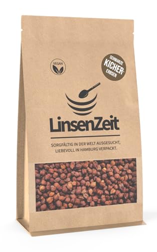 LinsenZeit - Schwarze Kichererbsen 600g - Kala Chana – Chickpeas - Einzigartige Proteinquelle – Vegan, ohne Zusatzstoffe & Premium Qualität LinsenZeit - Schwarze Kichererbsen 600g - Kala Chana – Chickpeas - Einzigartige Proteinquelle – Vegan, ohne Zusatzstoffe & Premium Qualität von LinsenZeit